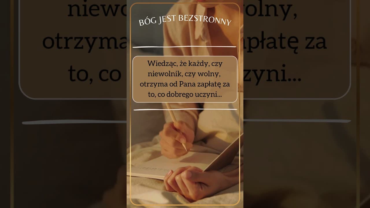 Bóg jest bezstronny #jezus #biblia #bóg #słowobożenadziś #pobudkazesłowem