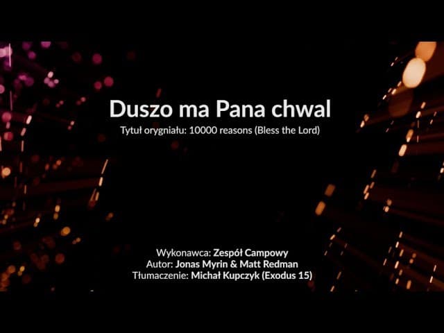 Duszo ma Pana chwal - z tekstem i wokalem