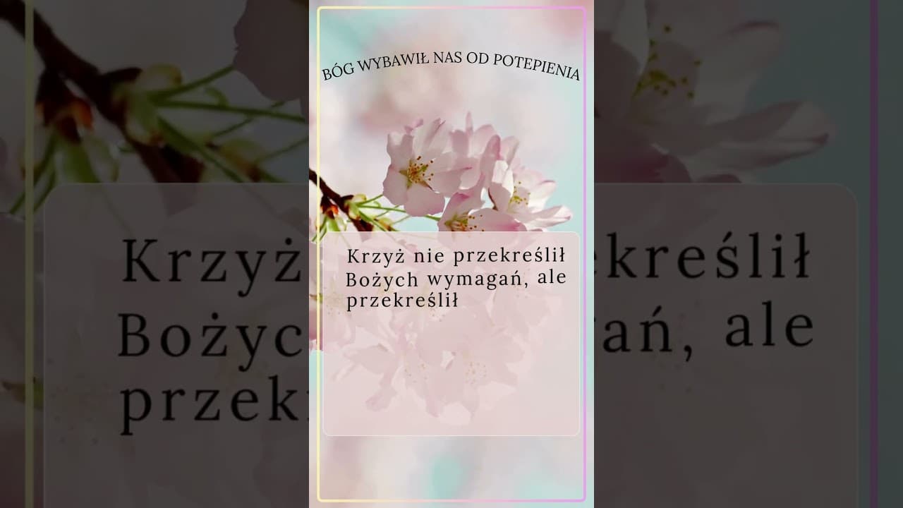 Bóg wybawił nas od potępienia #jezus #biblia #bóg #słowobożenadziś #pobudkazesłowem