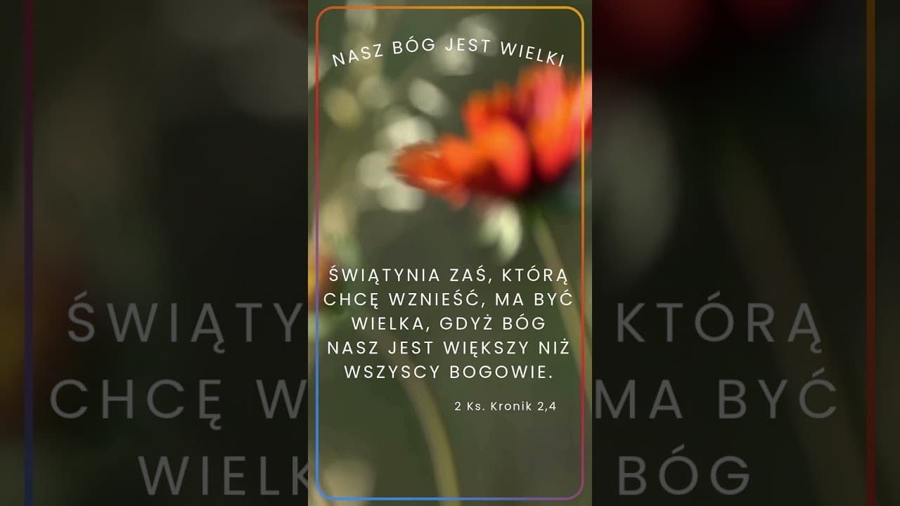 Nasz Bóg jest wielki #jezus #biblia #bóg #słowobożenadziś #pobudkazesłowem