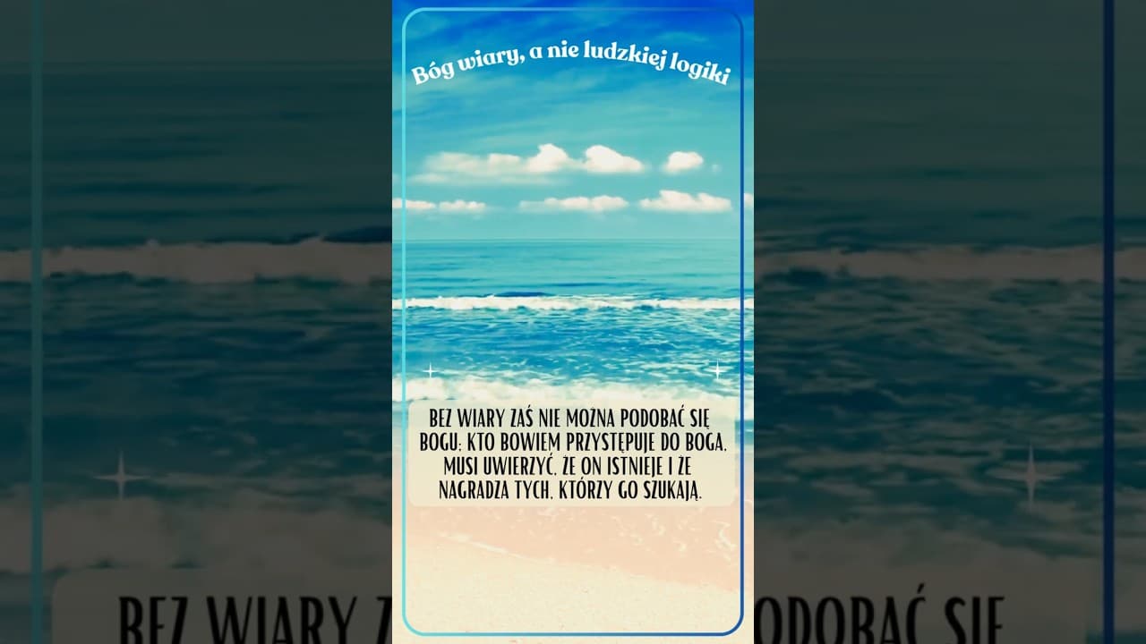 Bóg wiary, a nie ludzkiej logiki #jezus #biblia #bóg #słowobożenadziś #pobudkazesłowem