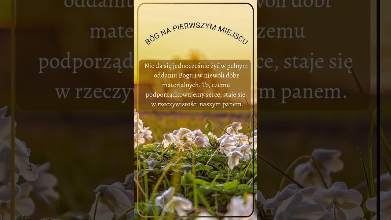 Bóg na pierwszym miejscu #jezus #biblia #bóg #słowobożenadziś #pobudkazesłowem