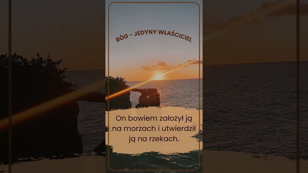 Bóg - jedyny właściciel #shorts #wersetdnia #Biblia #SłowoBoże #wiara #pobudkaZeSłowem