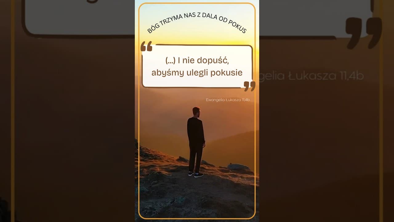 Bóg trzyma nas z dala od pokus #jezus #biblia #bóg #słowobożenadziś #pobudkazesłowem