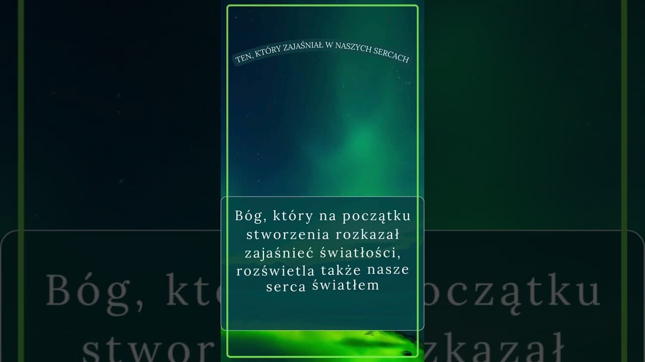 Ten, który zajaśniał w naszych sercach #jezus #biblia #bóg #słowobożenadziś #pobudkazesłowem