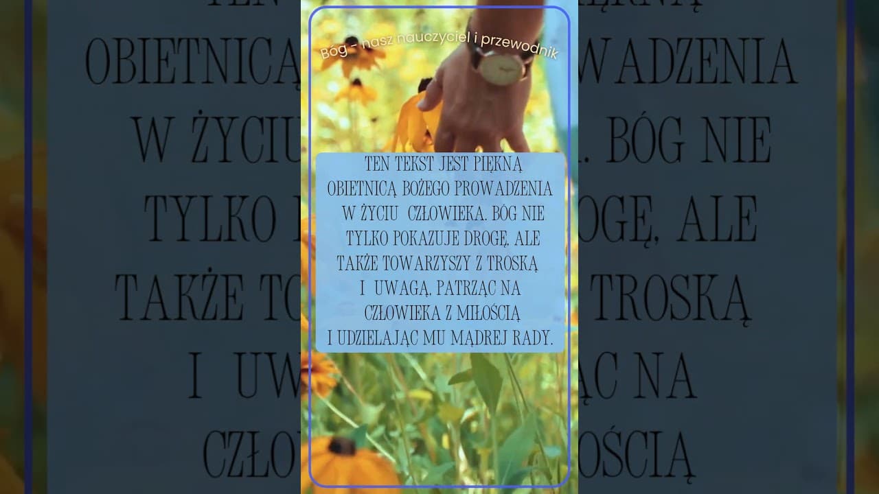 Bóg - nasz nauczyciel i przewodnik #jezus #biblia #bóg #słowobożenadziś #pobudkazesłowem