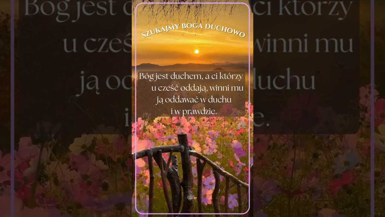 Bóg jest duchem, szukajmy go duchowo #jezus #biblia #bóg #słowobożenadziś #pobudkazesłowem