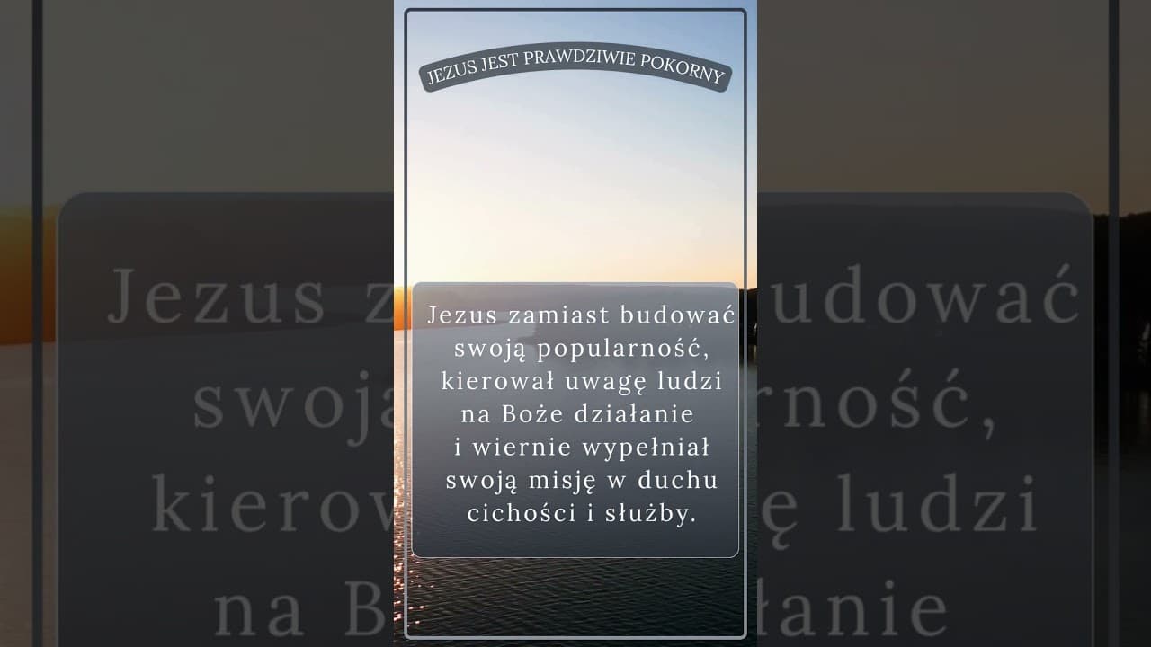 Jezus jest prawdziwie pokorny #jezus #biblia #bóg #słowobożenadziś #pobudkazesłowem