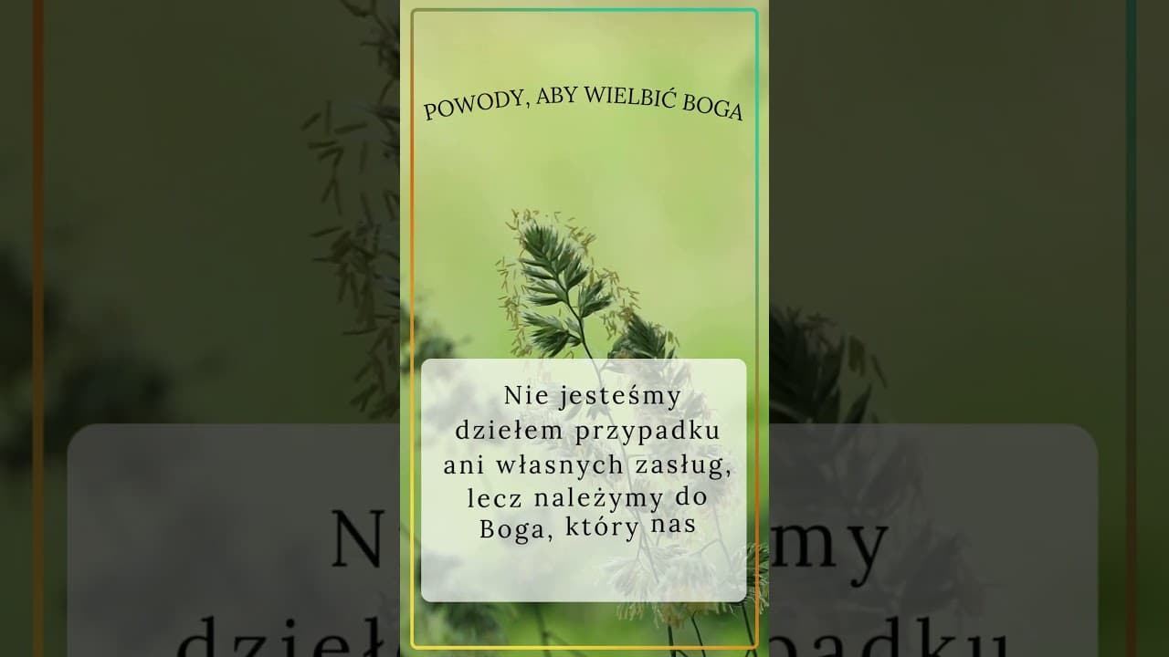 Powody, aby wielbić Boga #jezus #biblia #bóg #słowobożenadziś #pobudkazesłowem