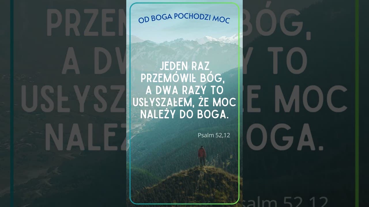 Od Boga pochodzi moc #jezus #biblia #bóg #słowobożenadziś #pobudkazBóg mocną twierdząesłowem