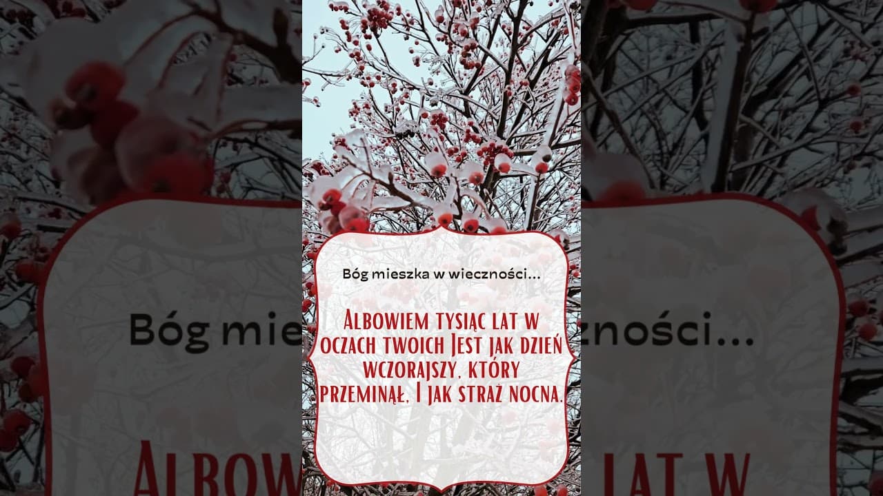 Bóg mieszka w wieczności #jezus #biblia #bóg #słowobożenadziś #pobudkazesłowem