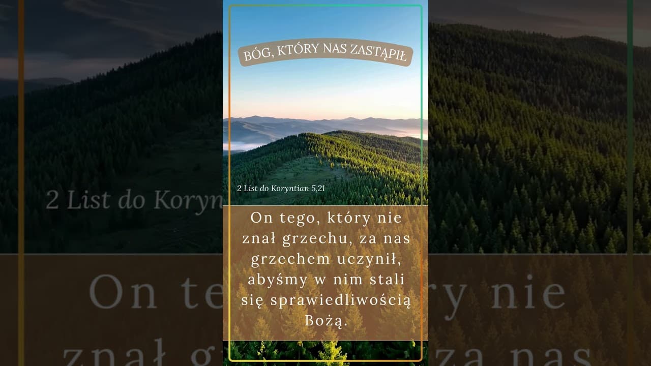 Bóg, który nas zastąpił #jezus #biblia #bóg #słowobożenadziś #pobudkazesłowem
