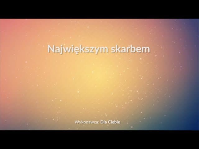 Dla Ciebie - uwielbienie z tekstem i wokalem