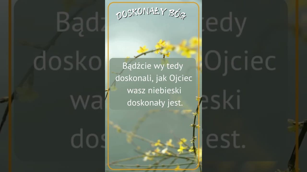 Doskonały Bóg #jezus #biblia #bóg #słowobożenadziś #pobudkazesłowem