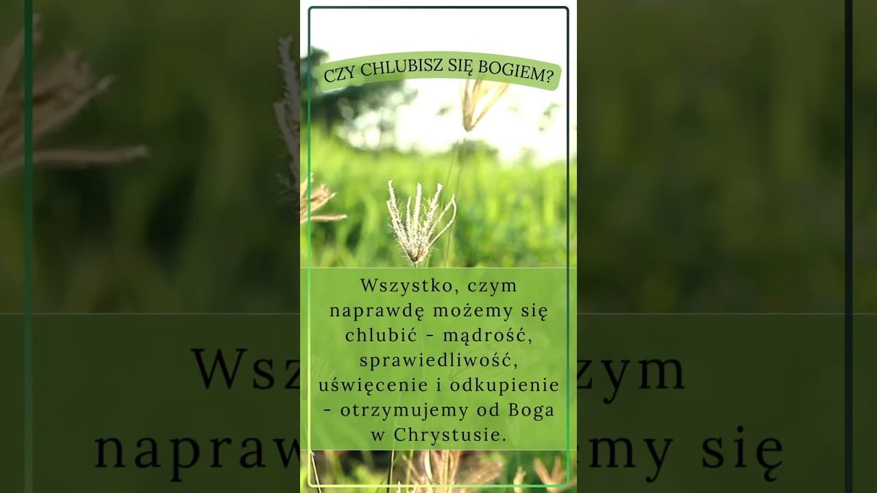 Czy chlubisz się Bogiem? #jezus #biblia #bóg #słowobożenadziś #pobudkazesłowem