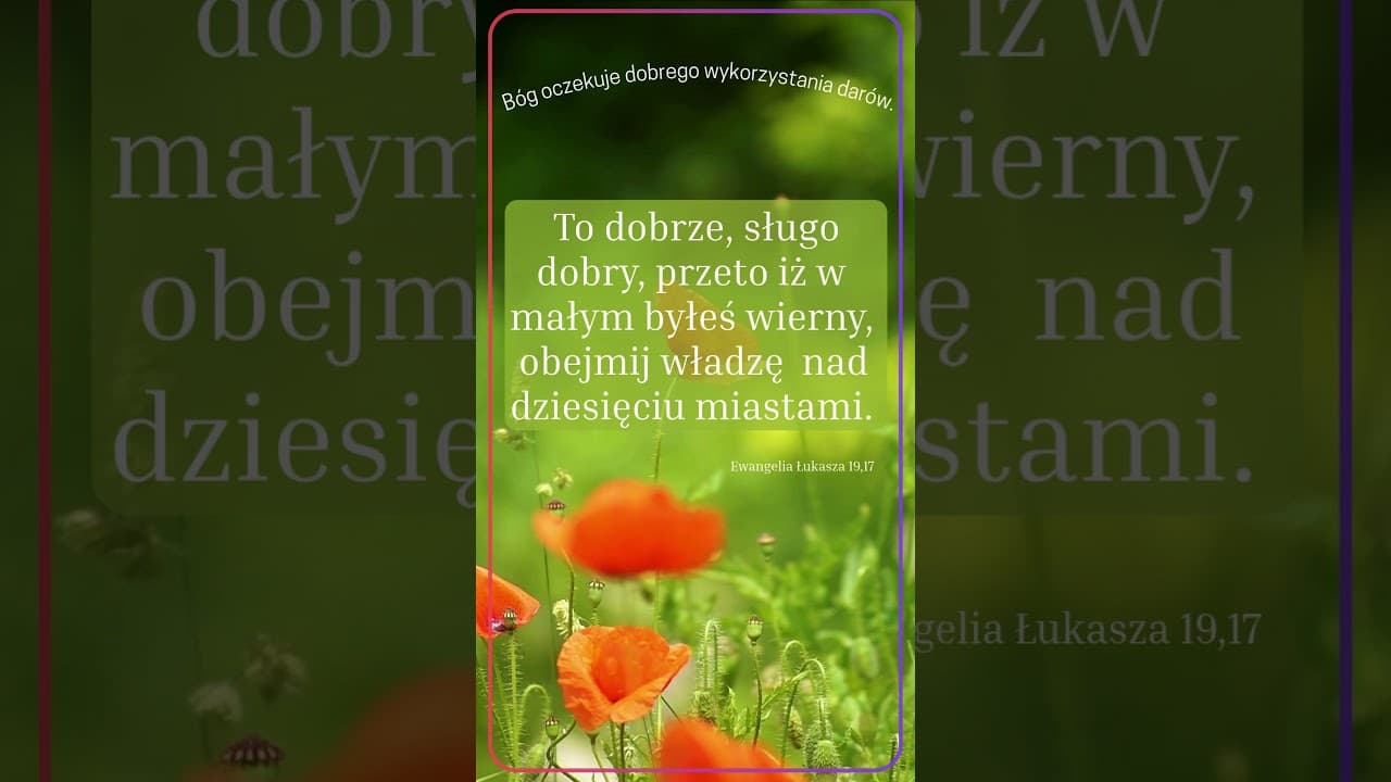 Bóg oczekuje dobrego wykorzystania darów.#jezus #biblia #bóg #słowobożenadziś #pobudkazesłowem